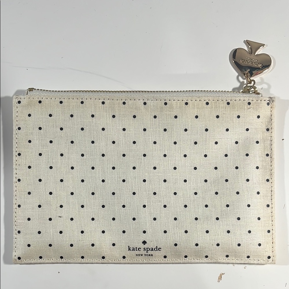Kate Spade White Polka Dot Clutch
